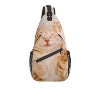 Sling Bag Cute Cat Kitten Sleep Senderismo Daypack Crossbody Shoulder Backpack Travel Chest Pack para Hombres Mujeres