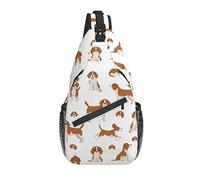 Sling Bag Cute Puppy Beagle Dog Senderismo Mochila Crossbody Hombro Mochila Travel Chest Pack para Hombres Mujeres