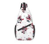 Sling Bag Día de la Independencia Happy Gnomes Patriótico Senderismo Daypack Crossbody Hombro Mochila Travel Chest Pack para Hombres Mujeres