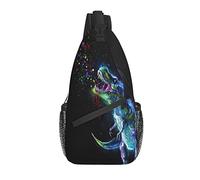 Sling Bag Dinosaur Galaxy T-Rex Senderismo Mochila Crossbody Hombro Mochila Travel Chest Pack para Hombres Mujeres