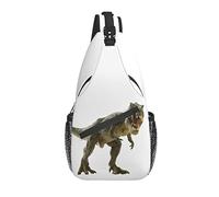 Sling Bag Dinosaur T-Rex Senderismo Mochila Crossbody Hombro Mochila Viaje Cofre Pack para Hombres Mujeres
