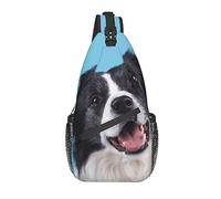 Sling Bag Dog Blue Cute Hiking Daypack Crossbody Hombro Mochila Travel Chest Pack para Hombres Mujeres