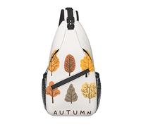 Sling Bag Fall Leaf Otoño Acción de Gracias Senderismo Mochila Crossbody Hombro Mochila Travel Chest Pack para Hombres Mujeres