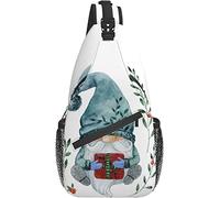 Sling Bag Farmhouse GNOME Flower Cute Senderismo Daypack Crossbody Hombro Mochila Travel Chest Pack para Hombres Mujeres