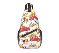 Sling Bag Farmhouse Truck Pumpkin Fall Autumn Leaf Senderismo Mochila Crossbody Hombro Mochila Travel Chest Pack para Hombres Mujeres