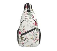 Sling Bag Floral Boho Primavera Bohemia Senderismo Mochila Crossbody Hombro Mochila Viaje Cofre Pack para Hombres Mujeres