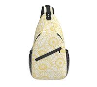 Sling Bag Flower Yellow Floral Bright Sunflower Senderismo Mochila Crossbody Hombro Mochila Travel Chest Pack para Hombres Mujeres