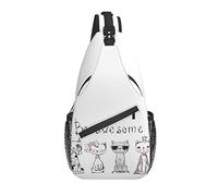 Sling Bag Funny Cat Senderismo Daypack Crossbody Hombro Mochila Travel Chest Pack para Hombres Mujeres
