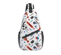 Sling Bag Fútbol Fútbol Moderno Senderismo Mochila Crossbody Hombro Mochila Viaje Cofre Pack para Hombres Mujeres