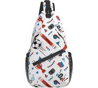 Sling Bag Fútbol Fútbol Moderno Senderismo Mochila Crossbody Hombro Mochila Viaje Cofre Pack para Hombres Mujeres