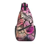 Sling Bag Galaxy Mandala Morado Senderismo Mochila Crossbody Hombro Mochila Viaje Pecho Pack para Hombres Mujeres