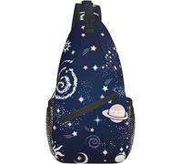 Sling Bag Galaxy Planet Cute Senderismo Daypack Crossbody Hombro Mochila Travel Chest Pack para Hombres Mujeres