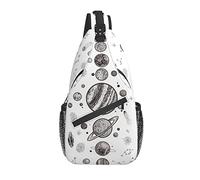Sling Bag Galaxy Planet Space Senderismo Daypack Crossbody Hombro Mochila Travel Chest Pack para Hombres Mujeres