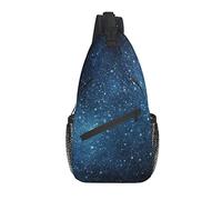 Sling Bag Galaxy Space Blue Senderismo Mochila Crossbody Hombro Mochila Travel Chest Pack para Hombres Mujeres