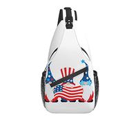 Sling Bag GNOME American Independence Day Senderismo Mochila Crossbody Hombro Mochila Travel Chest Pack para Hombres Mujeres