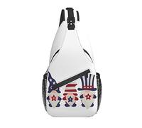 Sling Bag Gnomes American Cute Farmhouse Senderismo Mochila Crossbody Hombro Mochila Travel Chest Pack para Hombres Mujeres