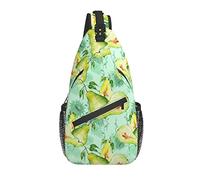 Sling Bag Green Acavod Fruit Sunflower Senderismo Mochila Crossbody Hombro Mochila Viaje Cofre Pack para Hombres Mujeres
