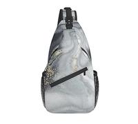 Sling Bag Grey Marble Abstract Splash Pastel Senderismo Mochila Crossbody Hombro Mochila Travel Chest Pack para Hombres Mujeres