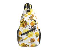 Sling Bag Honeycombs Bee Farmhouse Senderismo Mochila Crossbody Hombro Mochila Travel Chest Pack para Hombres Mujeres