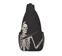 Sling Bag Humman Skeleton Funny Skull Posing Senderismo Mochila Crossbody Hombro Mochila Travel Chest Pack para Hombres Mujeres