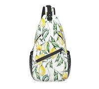 Sling Bag Lemon Yellow Leaf Botanical Summer Senderismo Mochila Crossbody Hombro Mochila Travel Chest Pack para Hombres Mujeres