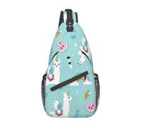 Sling Bag Lindo Llama Bandolera Mochila Bandolera Casual Daypacks para Mujeres Hombres Ciclismo Senderismo Viajes