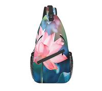 Sling Bag Lotus Flower Zen Senderismo Daypack Crossbody Hombro Mochila Travel Chest Pack para Hombres Mujeres