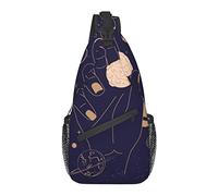 Sling Bag Magic Boho Tarot Planet Space Senderismo Daypack Crossbody Hombro Mochila Travel Chest Pack para Hombres Mujeres