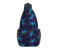 Sling Bag Magic Dragonfly Blue Senderismo Mochila Crossbody Hombro Mochila Travel Chest Pack para Hombres Mujeres