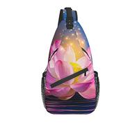 Sling Bag Magic Lotus Flower Pink Senderismo Mochila Crossbody Hombro Mochila Travel Chest Pack para Hombres Mujeres