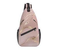Sling Bag Marble Abstract Splash Pastel Senderismo Mochila Crossbody Hombro Mochila Travel Chest Pack para Hombres Mujeres