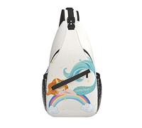 Sling Bag Mermaid Star Rainbow Senderismo Daypack Crossbody Hombro Mochila Travel Chest Pack para Hombres Mujeres