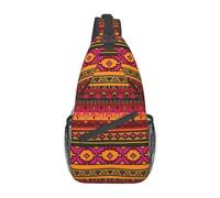 Sling Bag Mexican Folk Art Boho Crossbody Mochila Bolso De Hombro Casual Daypacks para Mujeres Hombres Ciclismo Senderismo Viajes