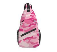 Sling Bag Military Camouflake Camo Pink Senderismo Mochila Crossbody Hombro Mochila Travel Chest Pack para Hombres Mujeres