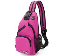 Sling Bag Mochila Bandolera Hombre Tela Oxford Mochila Pequeña Hombre Mujer Bolso Bandolera Ligero Bolsa de Pecho con Múltiples Bolsillos para Trabajo para Ciclismo Correr Senderismo Viajes (Morado)