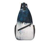 Sling Bag Modern Art Azul Gris Senderismo Mochila Crossbody Hombro Mochila Viaje Chest Pack para Hombres Mujeres