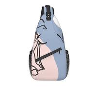 Sling Bag Modern Art Rose Flower Abstract Senderismo Mochila Crossbody Hombro Mochila Travel Chest Pack para Hombres Mujeres