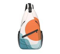 Sling Bag Mountain Art Boho Senderismo Mochila Crossbody Hombro Mochila Viaje Pecho Pack para Hombres Mujeres