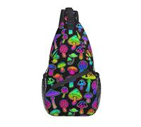Sling Bag Mushroom Magic Trippy Senderismo Mochila Crossbody Hombro Mochila Travel Chest Pack para Hombres Mujeres