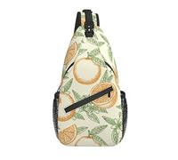 Sling Bag Orange Fruit Country Leaf Senderismo Mochila Crossbody Hombro Mochila Travel Chest Pack para Hombres Mujeres