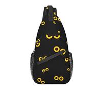 Sling Bag Owl Eyes Halloween Negro Senderismo Mochila Crossbody Hombro Mochila Viaje Cofre Pack para Hombres Mujeres