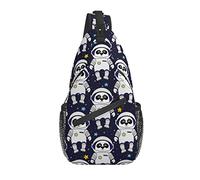 Sling Bag Panda Astronaut Space Senderismo Daypack Crossbody Hombro Mochila Travel Chest Pack para Hombres Mujeres