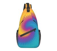 Sling Bag para Hombres Mujeres, para Espiral Tie Dye Abstract Rainbow Swirl, Mochila de Hombro Bolsas de Pecho Crossbody Daypack para Senderismo al Aire Libre Camping Ciclismo