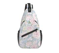 Sling Bag Pastel Pink Rose Flower Floral Senderismo Mochila Crossbody Hombro Mochila Travel Chest Pack para Hombres Mujeres