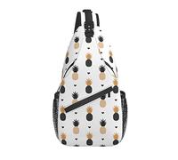Sling Bag Pine White Bright Boho Senderismo Mochila Crossbody Hombro Mochila Viaje Chest Pack para Hombres Mujeres