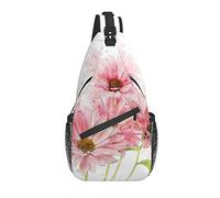 Sling Bag Pink Daisy Flower Spring Art Senderismo Mochila Crossbody Hombro Mochila Travel Chest Pack para Hombres Mujeres