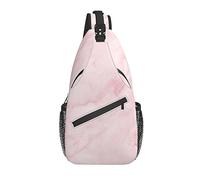 Sling Bag Pink Marble Pastel Abstract Senderismo Mochila Crossbody Hombro Mochila Travel Chest Pack para Hombres Mujeres