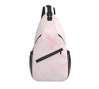 Sling Bag Pink Marble Senderismo Daypack Crossbody Hombro Mochila Travel Chest Pack para Hombres Mujeres