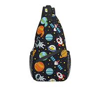 Sling Bag Planet Galaxy Childish Astronaut Senderismo Mochila Crossbody Hombro Mochila Travel Chest Pack para Hombres Mujeres