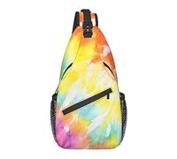 Sling Bag Pride Tie Dye Colorful Rainbow Senderismo Mochila Crossbody Hombro Mochila Travel Chest Pack para Hombres Mujeres
